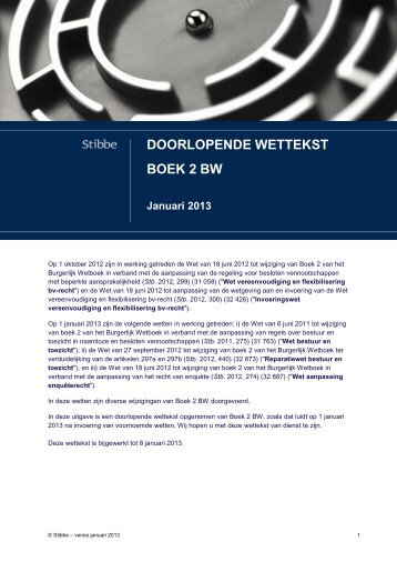 DOORLOPENDE WETTEKST BOEK 2 BW - Stibbe