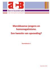 Marokkaanse jongens en homonegativisme. Een kwestie van ...