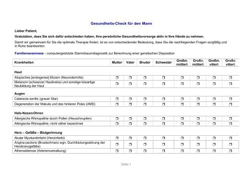 Gesundheitscheck Mann