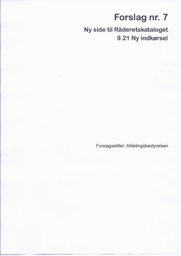 Forslag nr. 7: Ny side til Råderetskatalog - Boligselskabet Sjælland