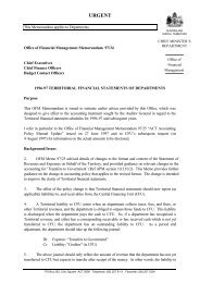 Office of Financial Management Memorandum 97/34 - Treasury