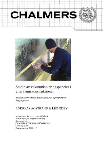 Studie av vakuumisoleringspaneler i ytterväggskonstruktioner - Eksta