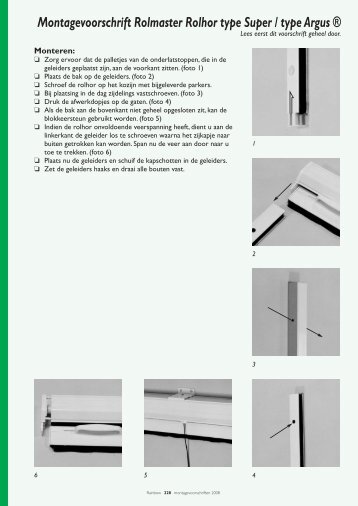 Montagevoorschrift Horren en Hordeuren - De Zonweringsconcurrent