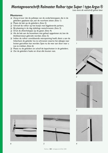 methaan Won plug Montagevoorschrift Horren en Hordeuren - De Zonweringsconcurrent