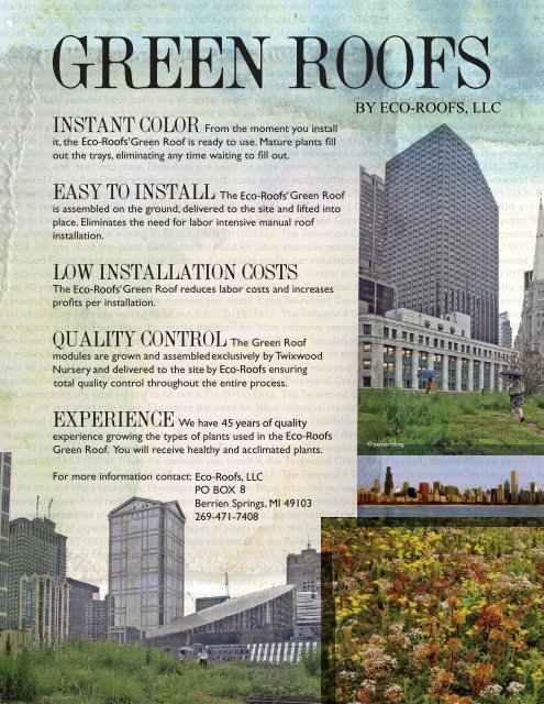 Eco-Roofs Brochure and Specifications PDF - Eco-Roofs Green ...