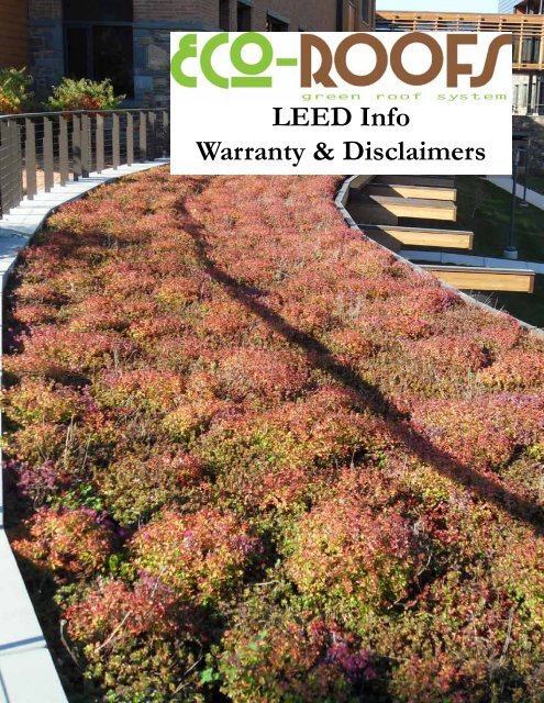 Eco-Roofs Brochure and Specifications PDF - Eco-Roofs Green ...