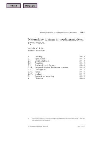 Fytotoxinen - Chemische Feitelijkheden