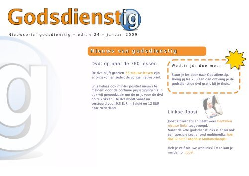 nieuwsbrief 24 : januari 2009 - Godsdienstig