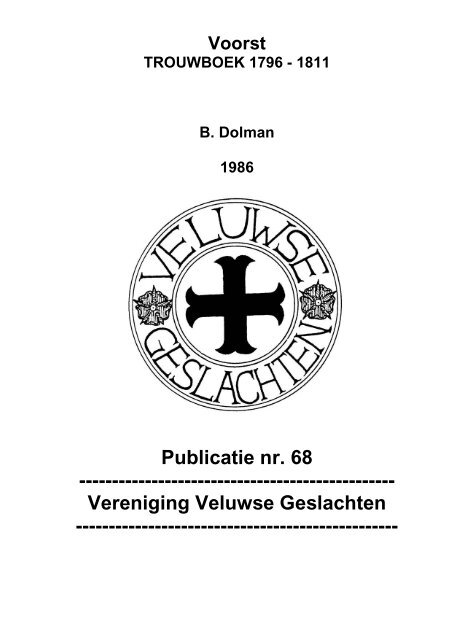 Nr. 068 Voorst, Trouwboek 1796-1811 - Veluwse Geslachten