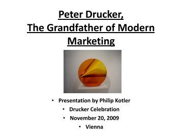 Peter Drucker: Grandfather of Modern Marketing