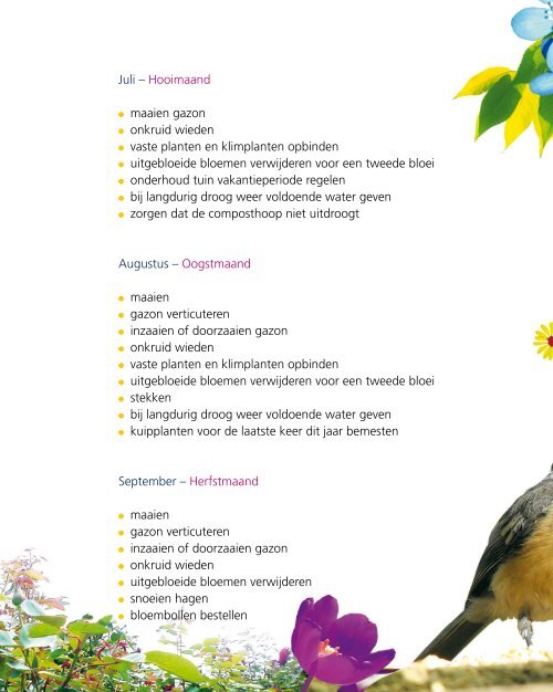 Tips voor uw tuin - Portaal