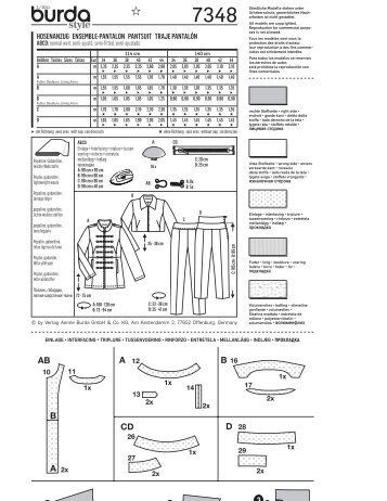 A B AB A 12 B 16 D a - BURDA, Модные выкройки для рукодельниц