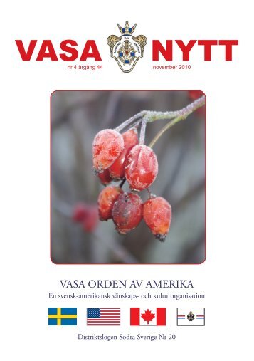 VASA NYTT - Vasa Orden av Amerika
