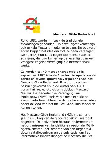 Meccano Gilde Nederland - Stadsmuseum Harderwijk
