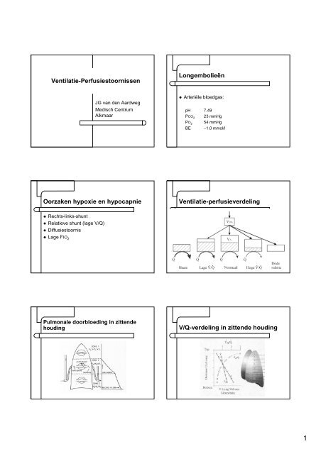 Ventilatie-Perfusiestoornissen Longembolieën Oorzaken ... - NVALT