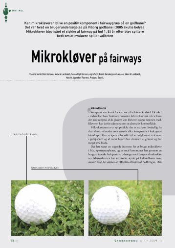 Mikrokløverpå fairways - Turfgrass