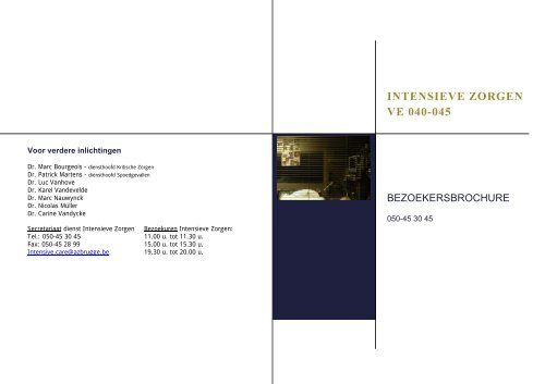 Info bezoekers I-dienst - AZ Sint-Jan Brugge