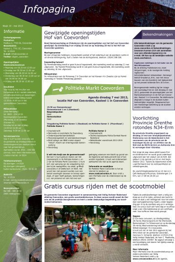 Informtiepagina week 19 - Gemeente Coevorden