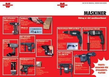 Maskiner - utdrag ur vårt maskinsortiment - Würth