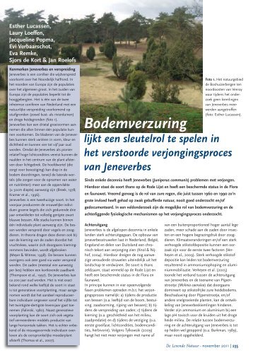 Bodemverzuring - De Levende Natuur