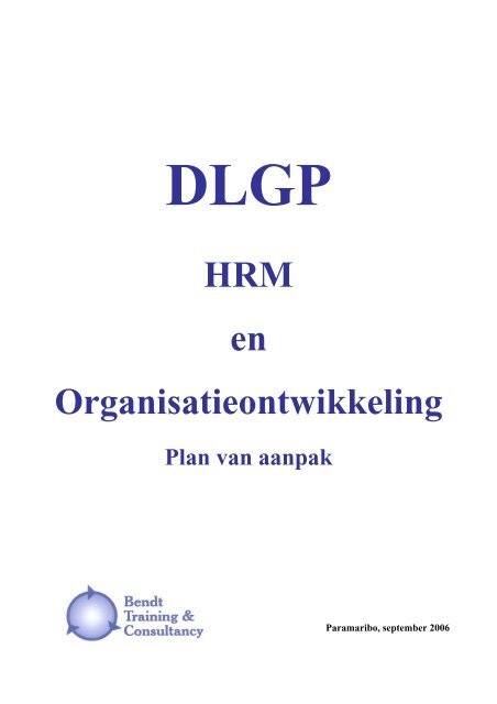 Plan van Aanpak - HRM en Organisatieontwikkeling - Decentralisatie