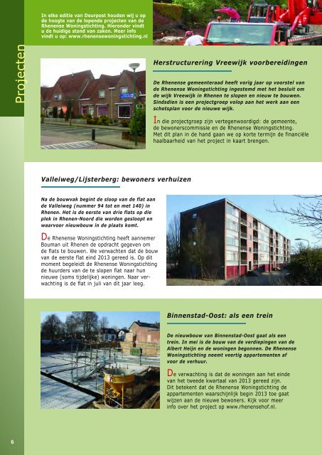 Deurpost no 1 - 2012 - Rhenense Woningstichting