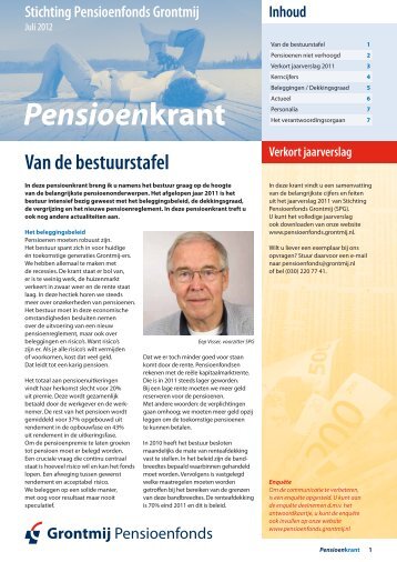 Pensioenkrant 2012 - Stichting Pensioenfonds Grontmij