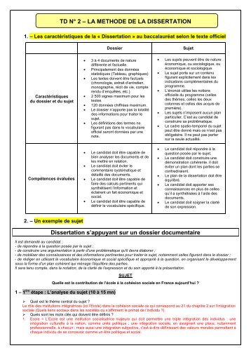 TD N° 2 - La méthode de la dissertation Corrigé - SharePoint