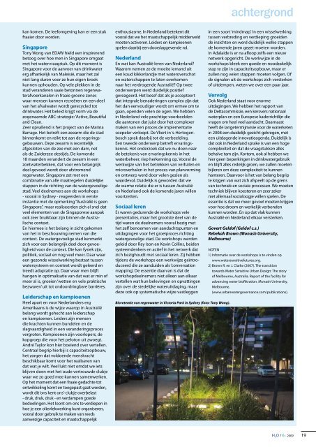 Inhoud H2O nummer 6, maart 2009 - H2O - Tijdschrift voor ...