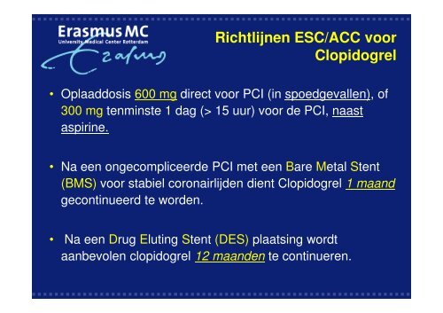 Antistolling bij cardiologische interventies - WES-Rotterdam