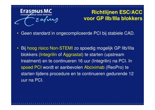 Antistolling bij cardiologische interventies - WES-Rotterdam