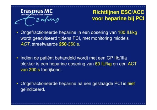 Antistolling bij cardiologische interventies - WES-Rotterdam