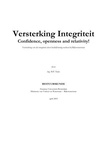 Confidence, openness and relativity - Erasmus University Thesis ...