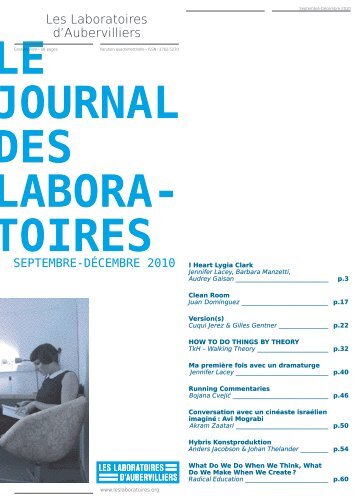 JDL sept-déc 2010.pdf - Les Laboratoires d'Aubervilliers