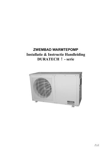 DURA MAUAL PART 1 - Duratech warmtepomp