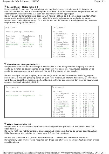 Seizoen 2006-2007 - Bergentheim