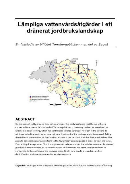 Lämpliga vattenvårdsåtgärder i ett dränerat jordbrukslandskap