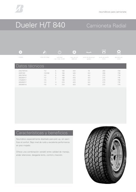 Catálogo de productos Bridgestone - Neumaticos Medica