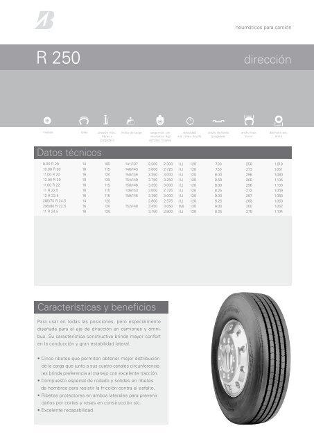 Catálogo de productos Bridgestone - Neumaticos Medica