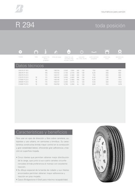 Catálogo de productos Bridgestone - Neumaticos Medica