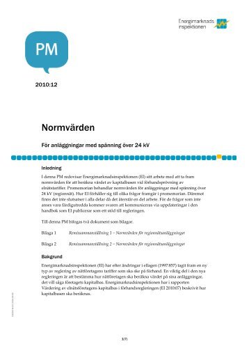 PM Normvarden anlaggningar over 24 kV EIPM 2010 12 (pdf 588 kb)