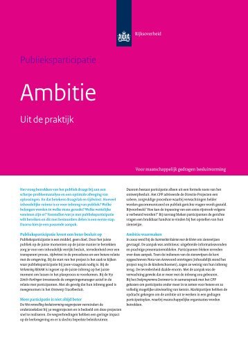 Factsheet Ambitie - Centrum Publieksparticipatie