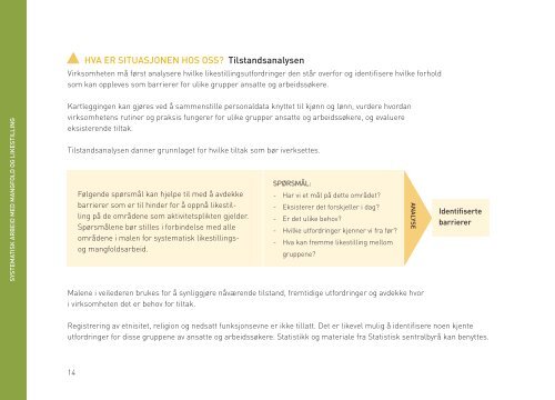 Veileder for systematisk arbeid med likestilling og mangfold