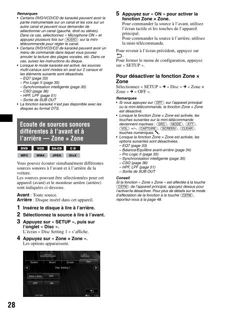 Sony XAV-W1 Car Radio OWNER'S MANUAL Operating Instructions ...