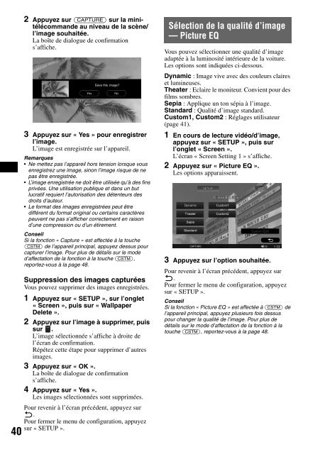 Sony XAV-W1 Car Radio OWNER'S MANUAL Operating Instructions ...