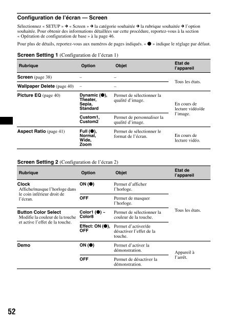 Sony XAV-W1 Car Radio OWNER'S MANUAL Operating Instructions ...