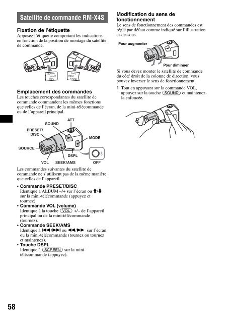 Sony XAV-W1 Car Radio OWNER'S MANUAL Operating Instructions ...