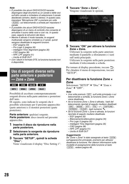 Sony XAV-W1 Car Radio OWNER'S MANUAL Operating Instructions ...