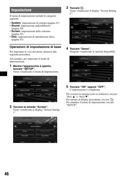 Sony XAV-W1 Car Radio OWNER'S MANUAL Operating Instructions ...