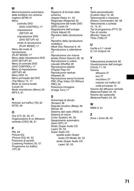 Sony XAV-W1 Car Radio OWNER'S MANUAL Operating Instructions ...